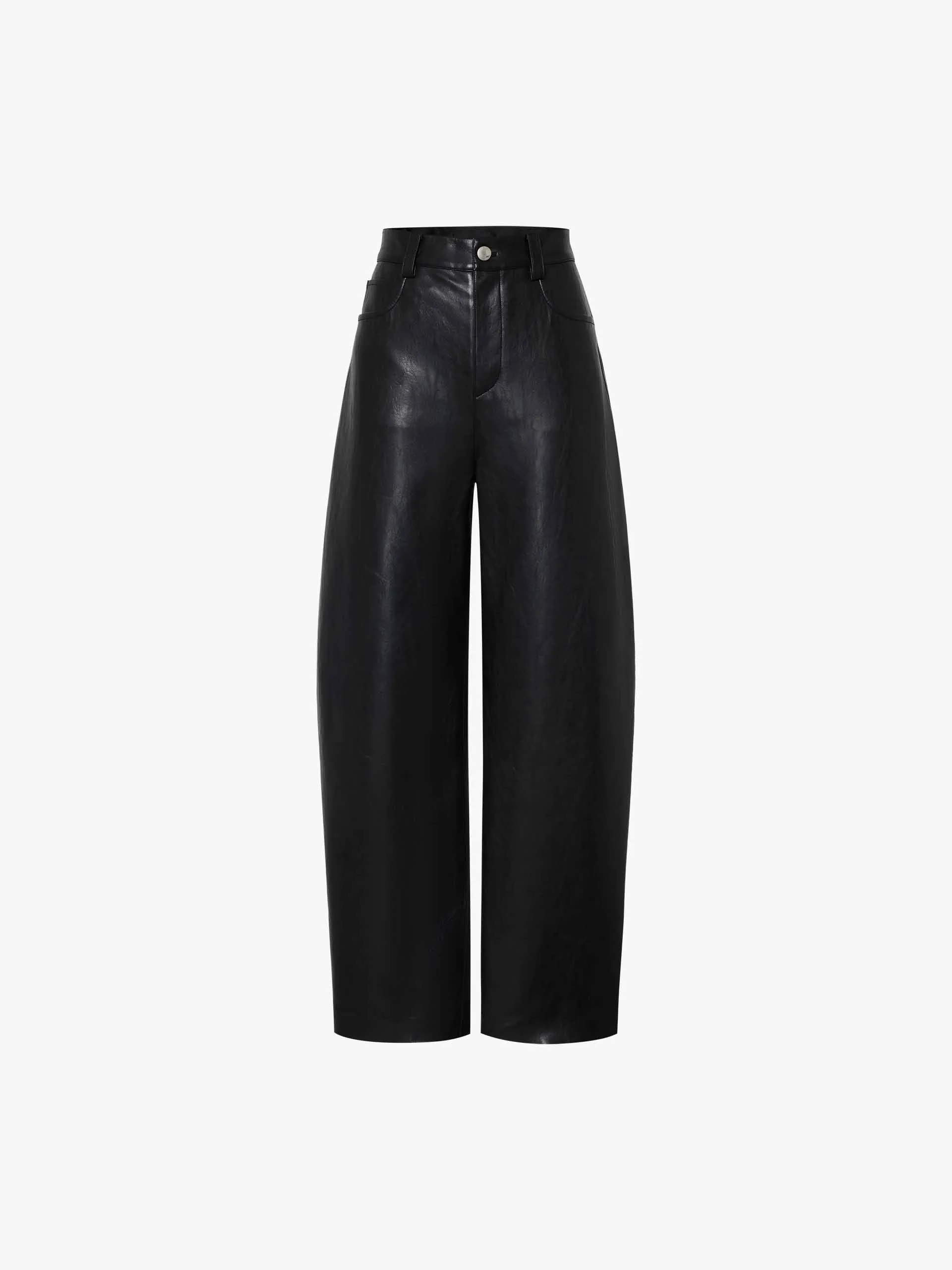 PU Leather Tapered Pants