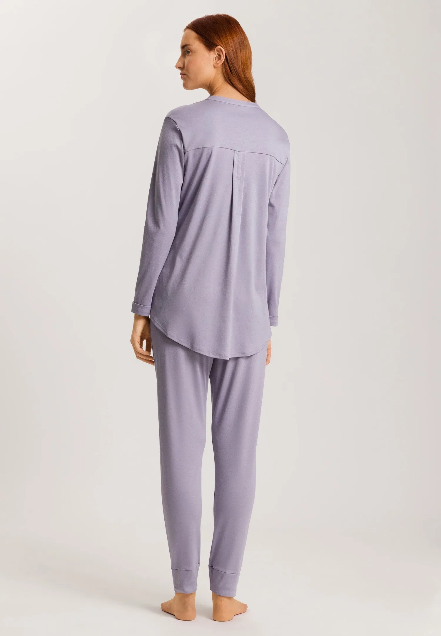 Pure Essence Button Front Soft Cotton Pajama Set | Lavender Aura 77949-2476