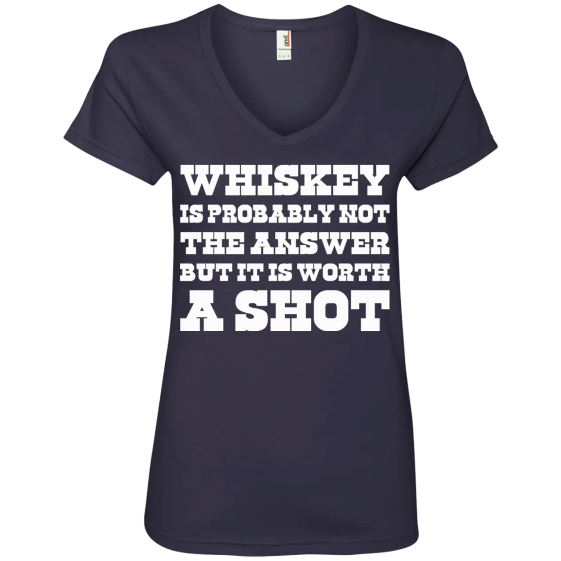 "Worth A Shot" 88VL Anvil Ladies' V-Neck T-Shirt