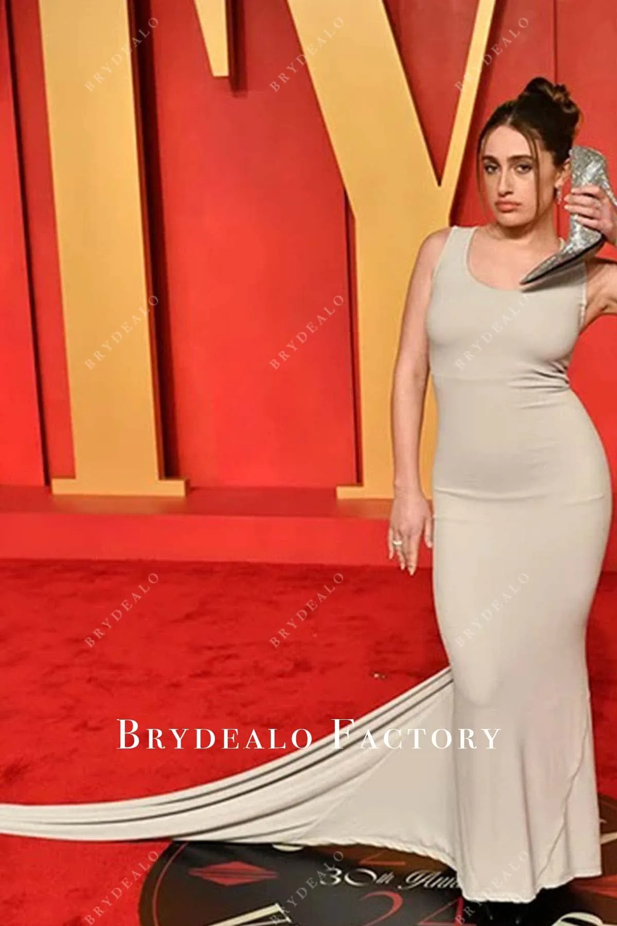 Rachel Sennott Pale Wheat 2024 Oscars After Party Dress