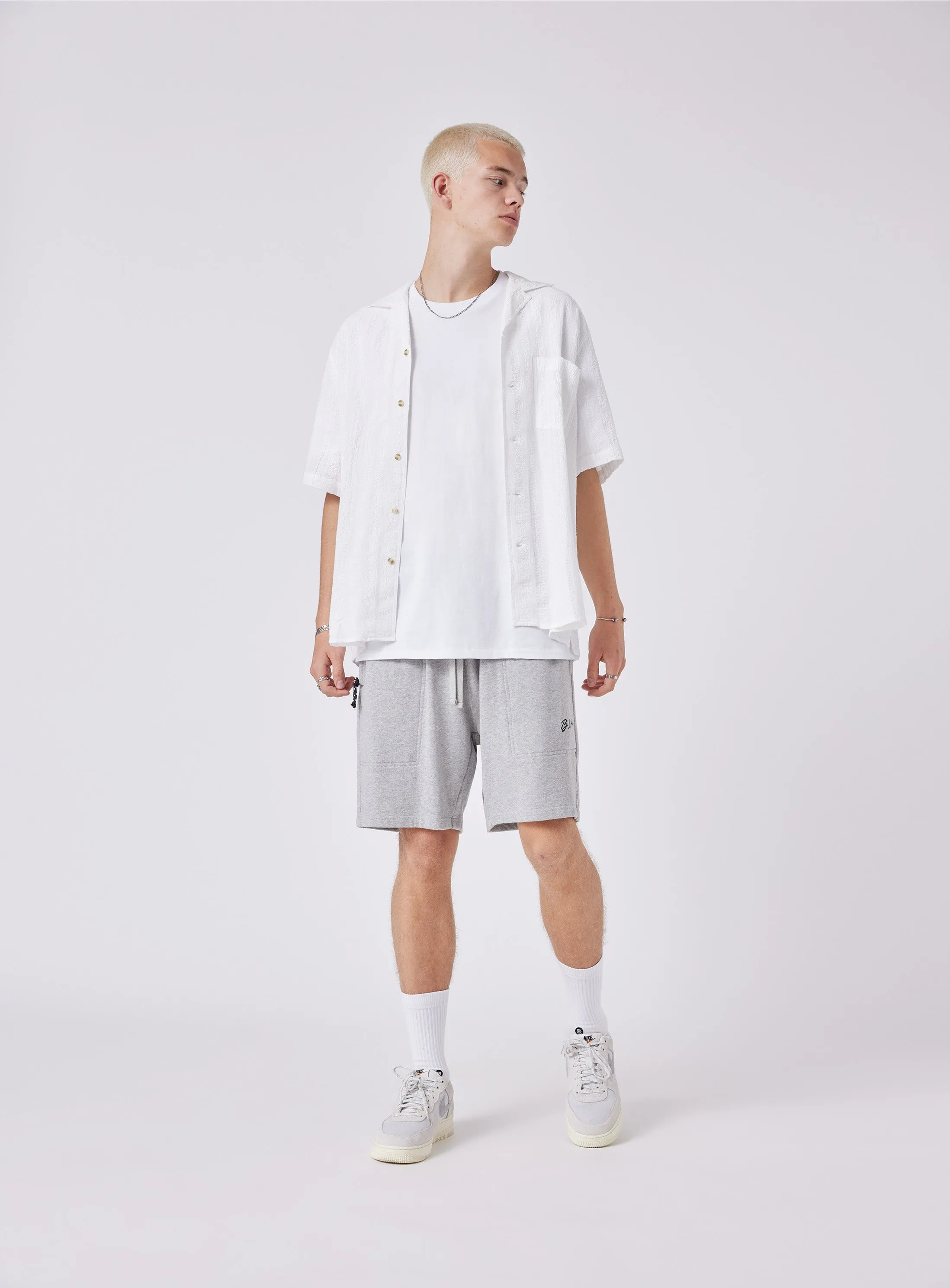 Resort Shirt White Seersucker