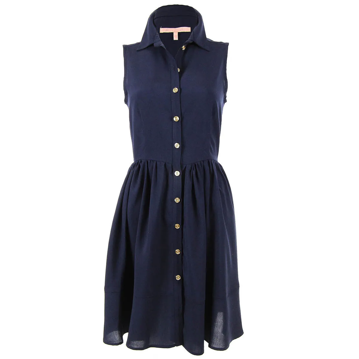 Retro Shirt Dress in Navy