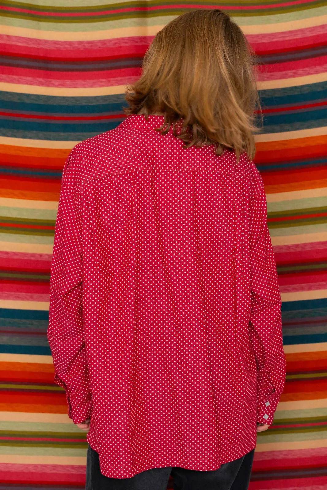 Roger's Shirt Denim Dots Red