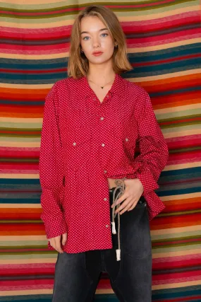 Roger's Shirt Denim Dots Red