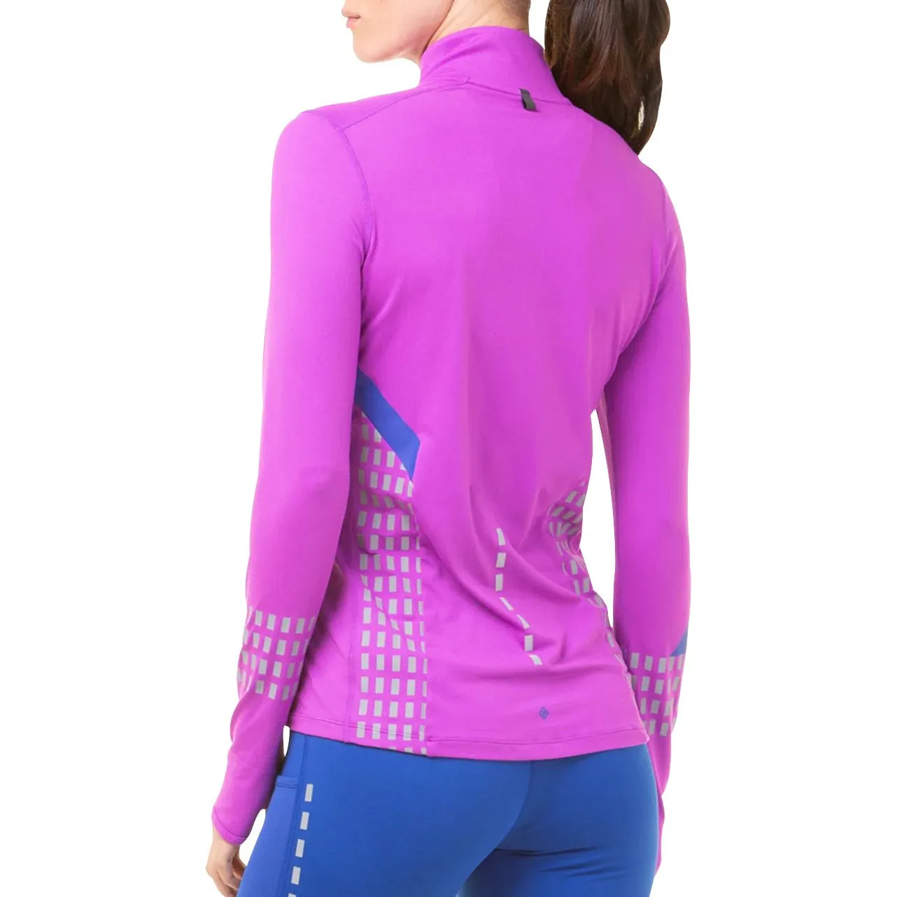 Ronhill Tech Afterhours Half Zip Long Sleeve Womens Running Top - Purple