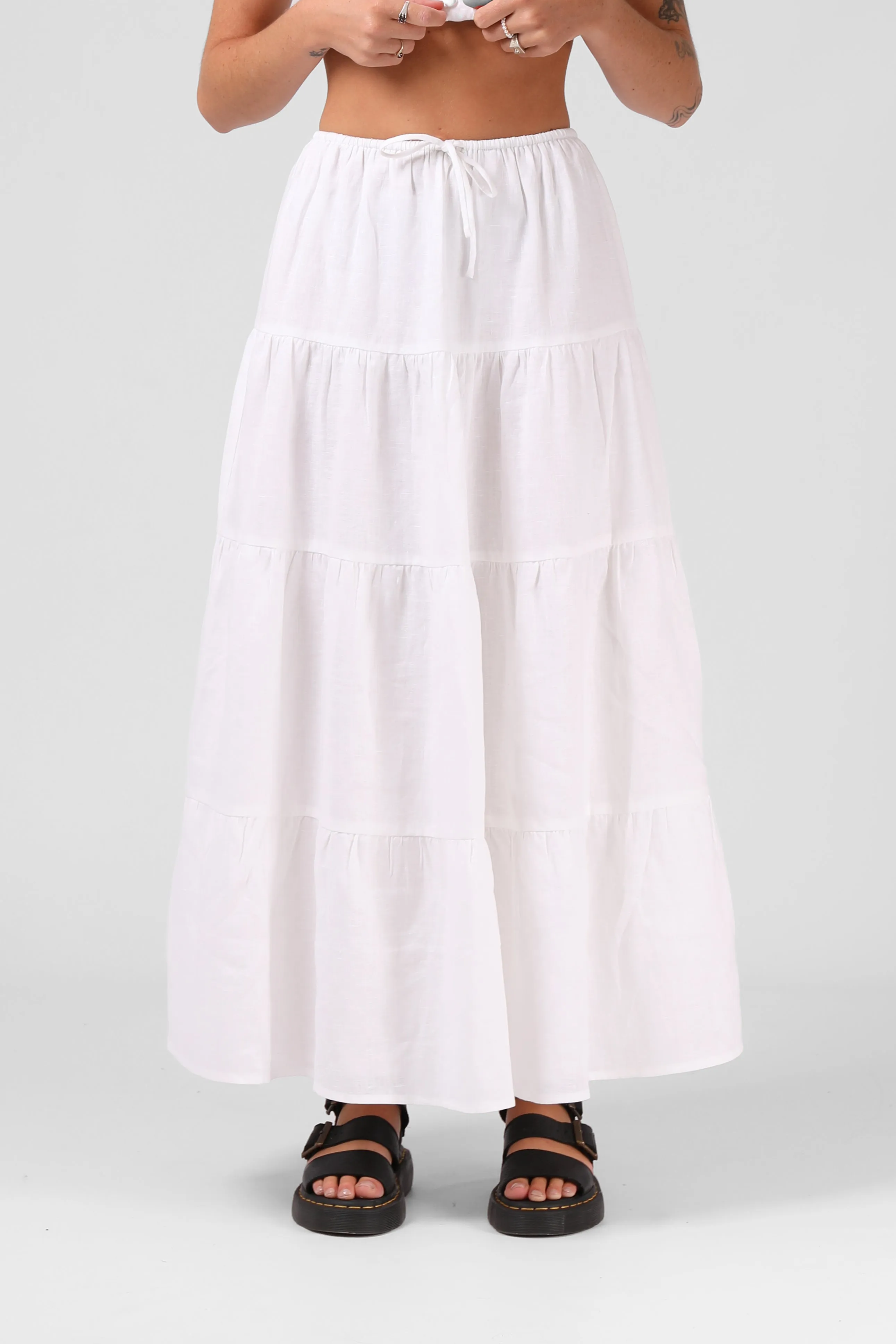 Ruby Maxi Skirt - White