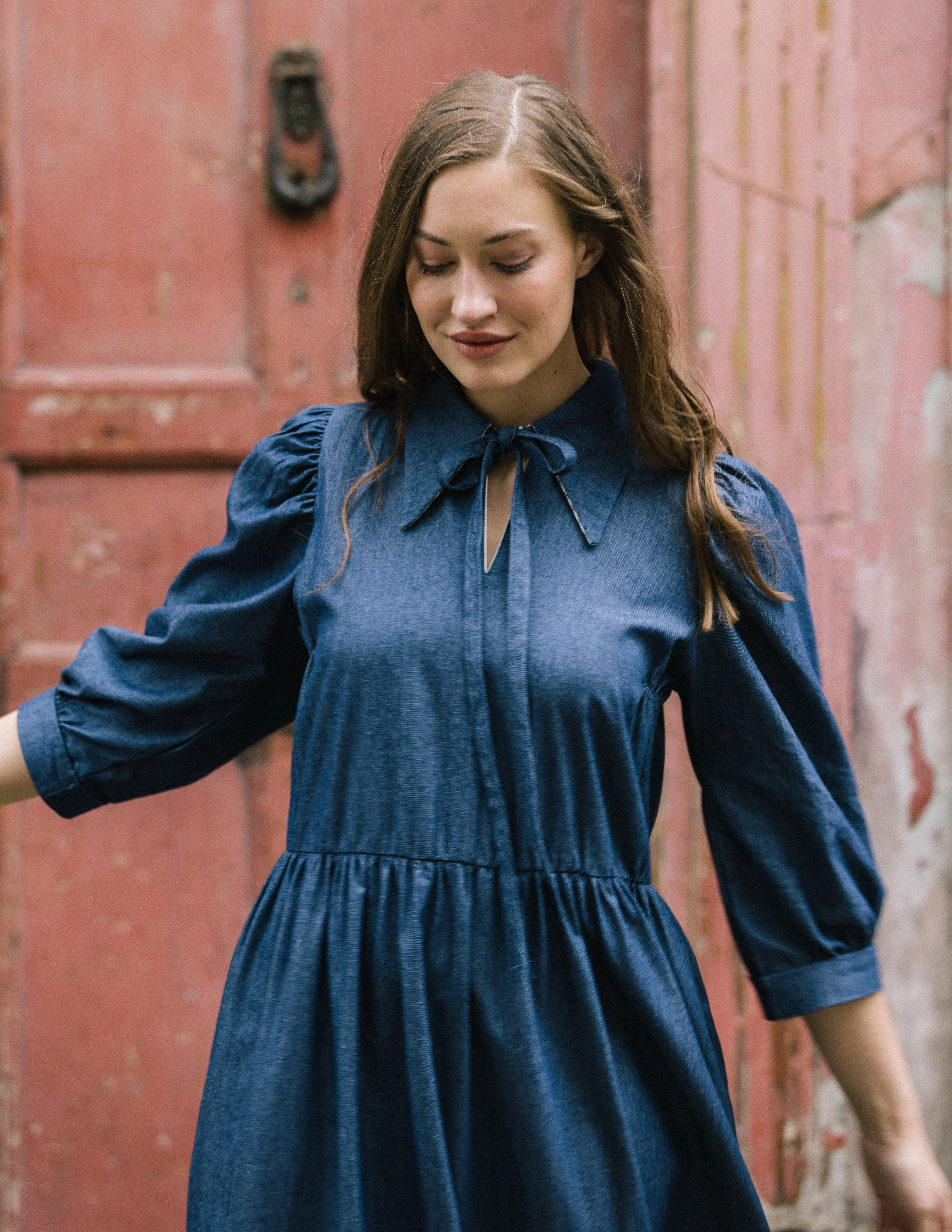 Sadie Chambray Maxi Dress by Minkie Studio