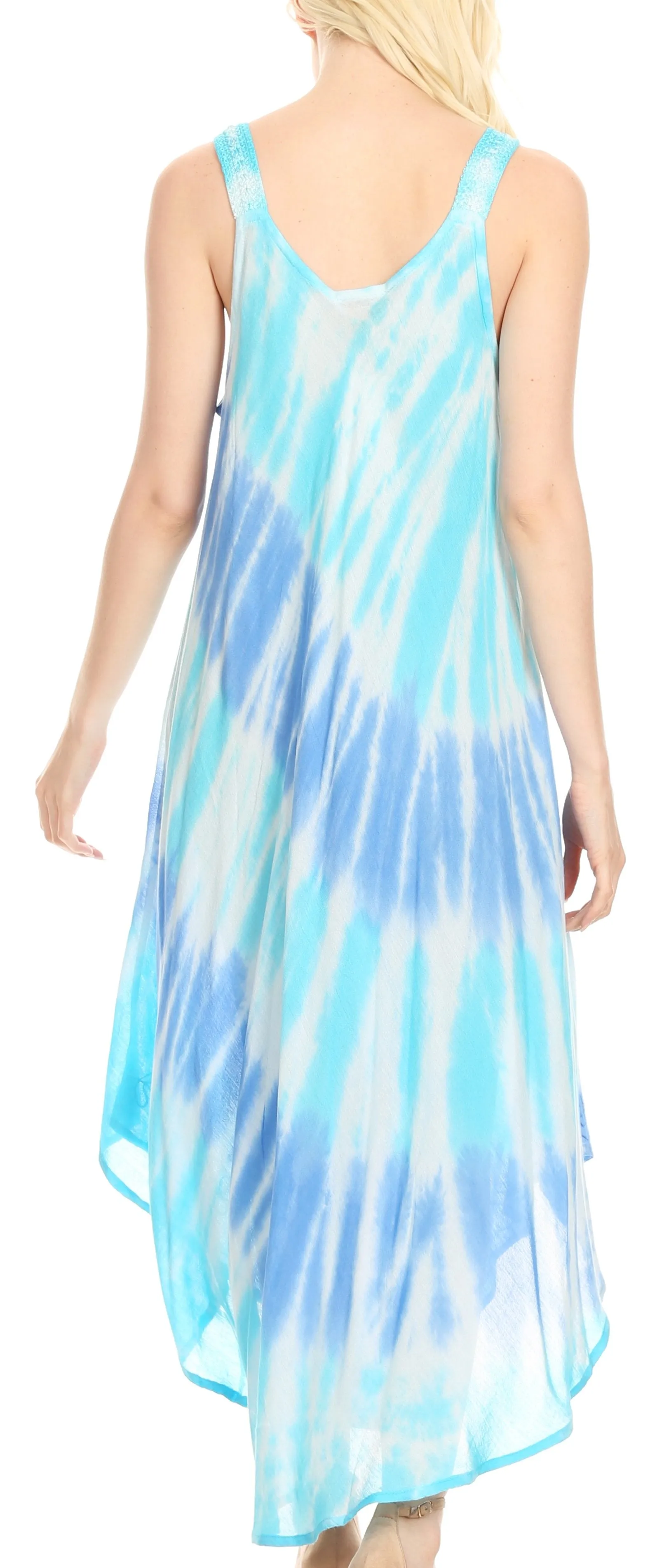 Sakkas Liz  Women's Maxi Loose Sleeveless Summer Casual Tank Dress Cover-up Caftan