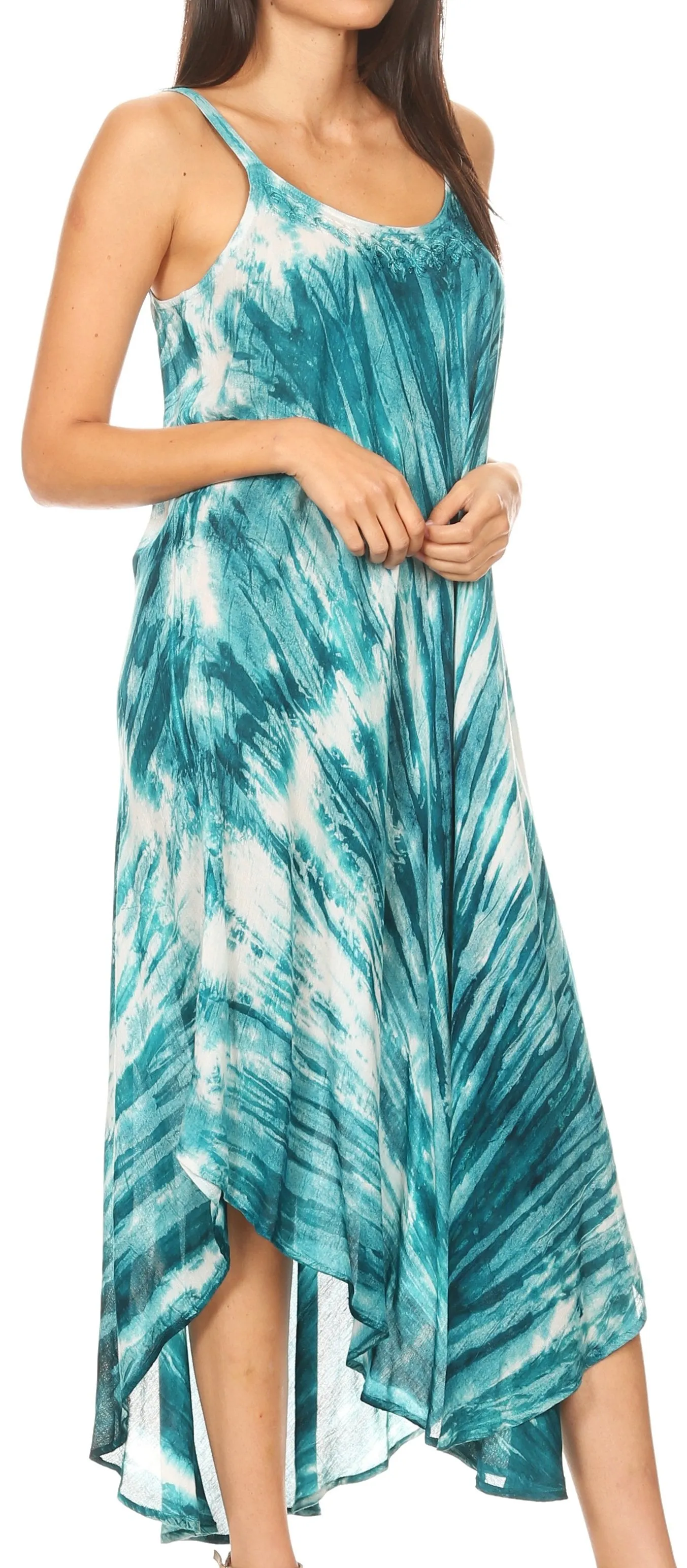 Sakkas Liz  Women's Maxi Loose Sleeveless Summer Casual Tank Dress Cover-up Caftan