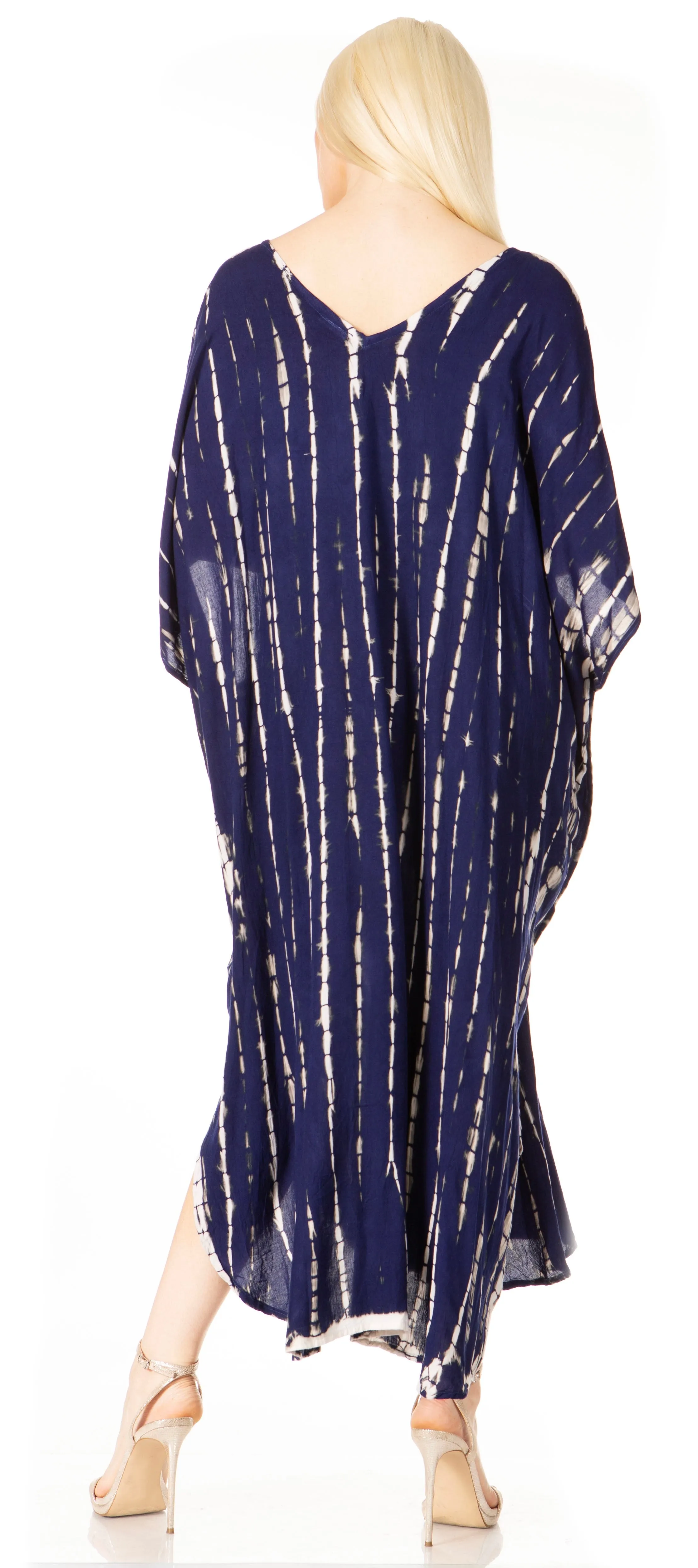 Sakkas Maitte Women's V-Neck Printed Kaftan Cover-Up Dress for the Beach