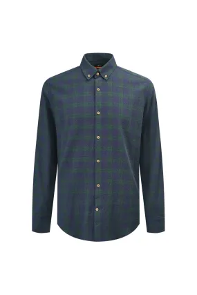 Seersucker Check Stretch Casual Shirt