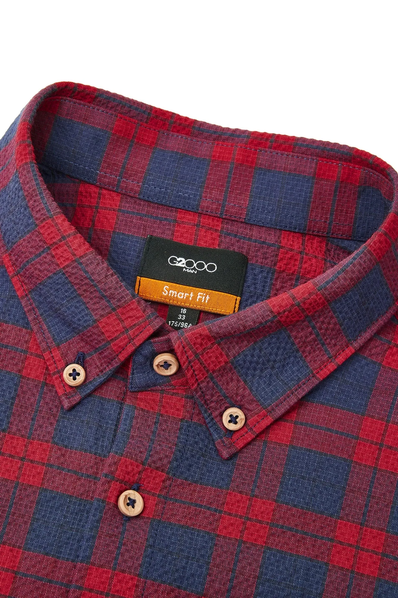 Seersucker Check Stretch Casual Shirt