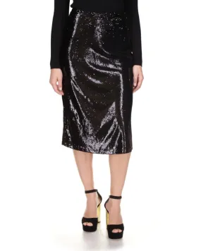 Sequin A-Line Midi Skirt