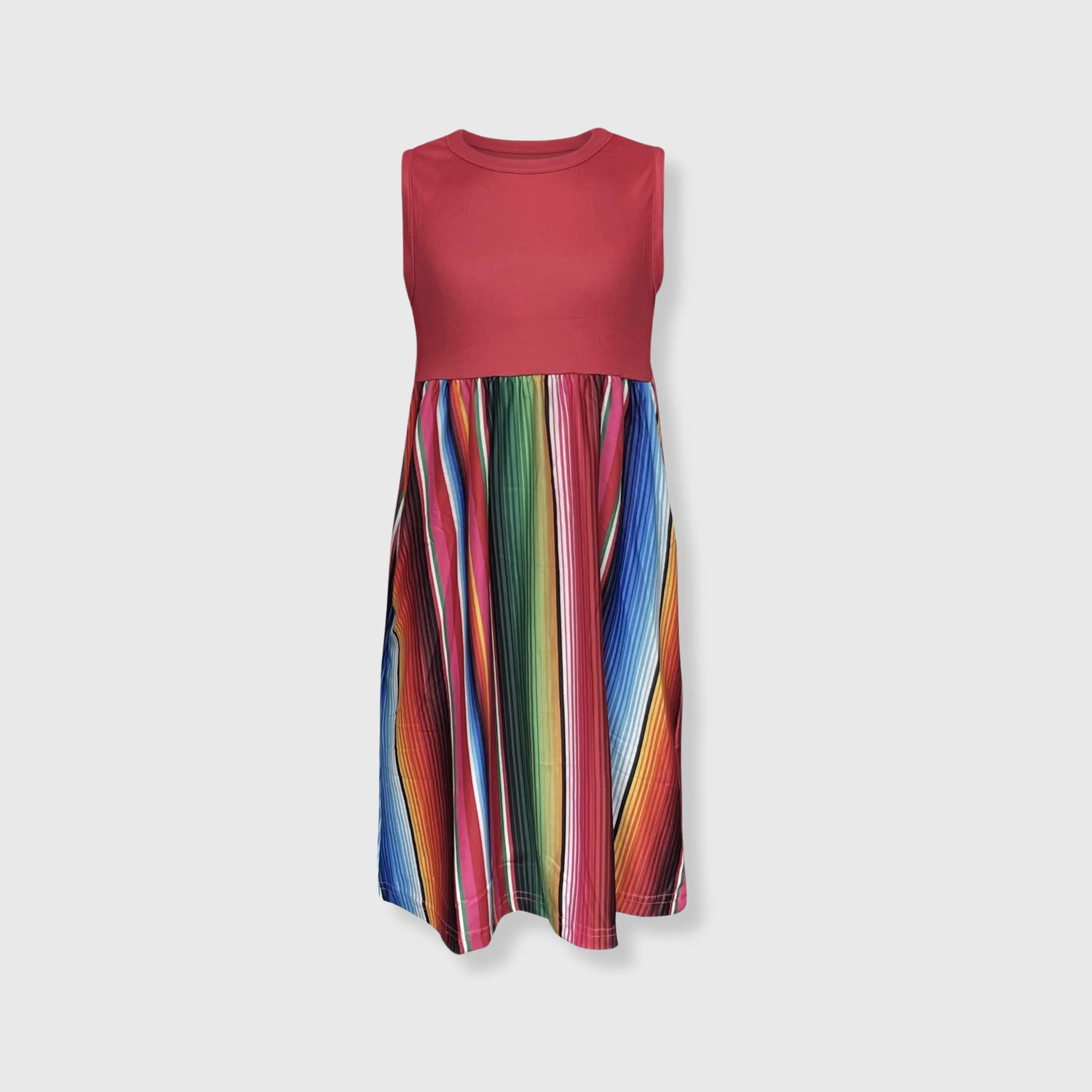 Serape Red Maxi Dress Kids