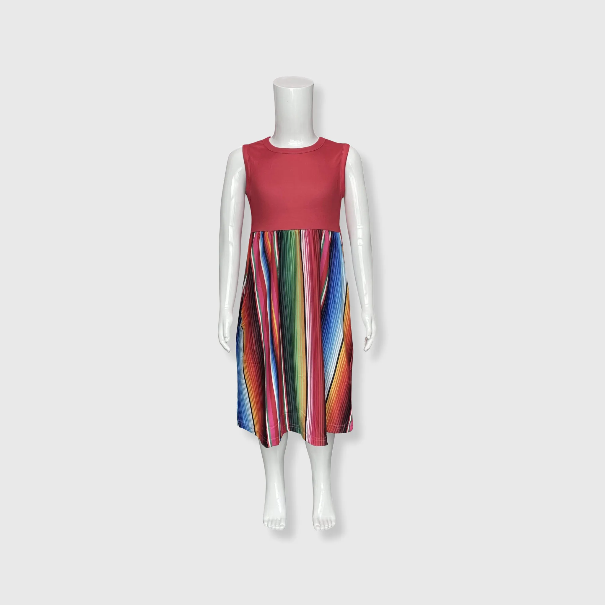 Serape Red Maxi Dress Kids