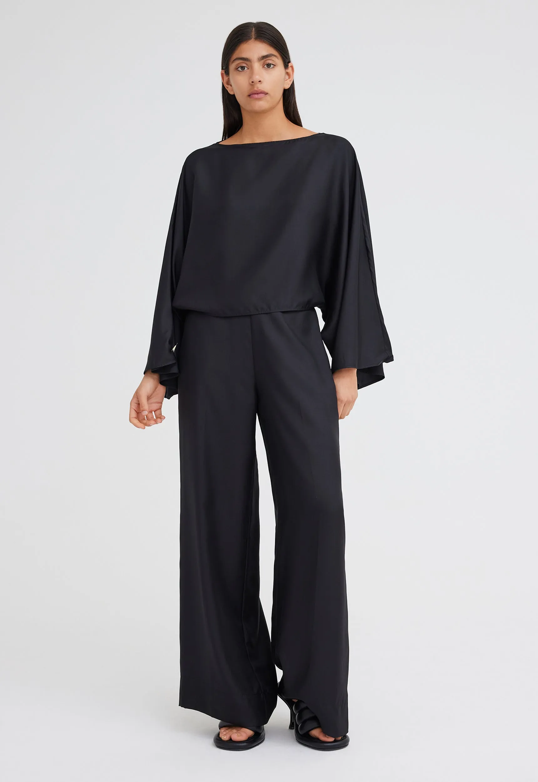 Seta Silk Pant in Black