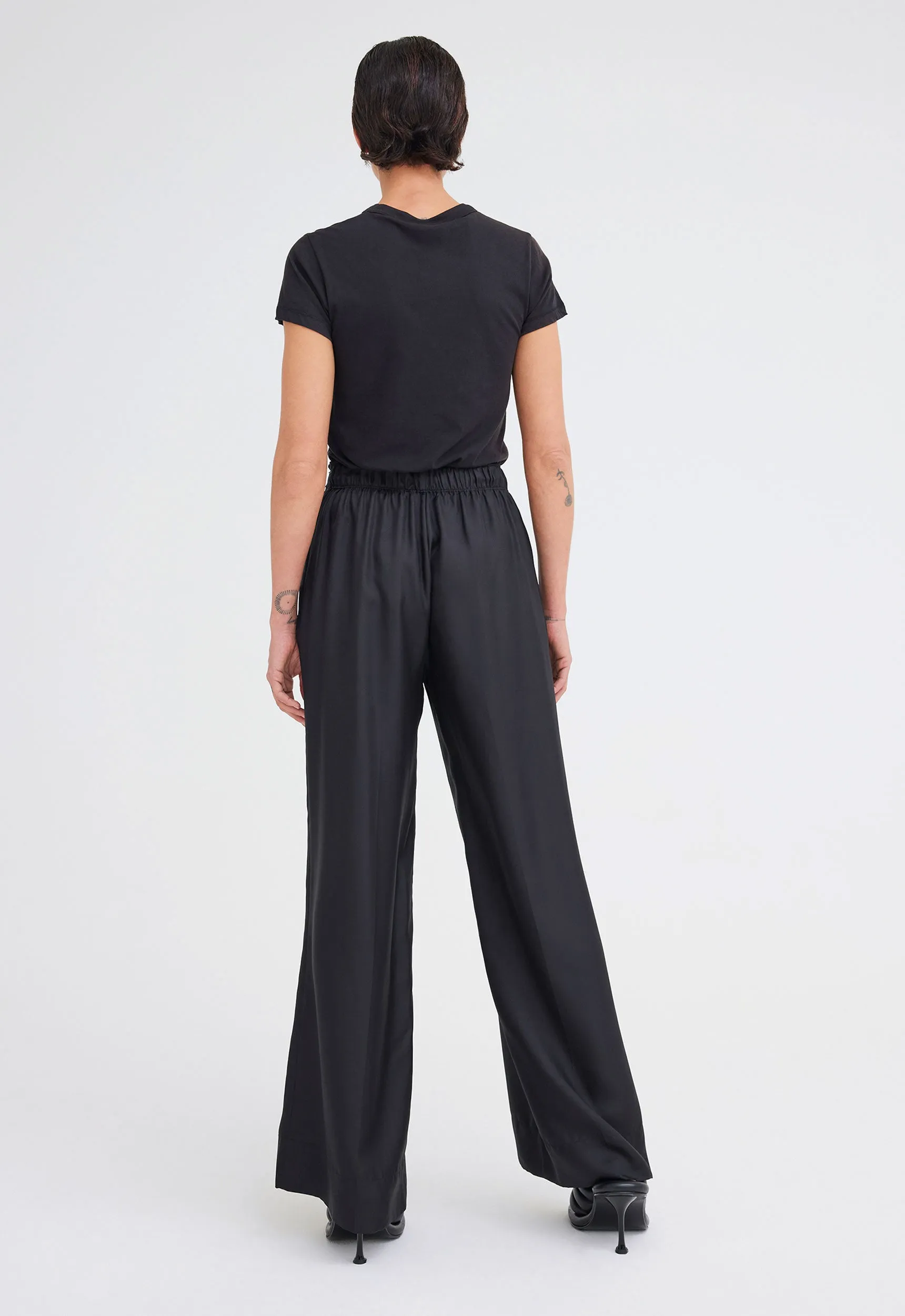 Seta Silk Pant in Black