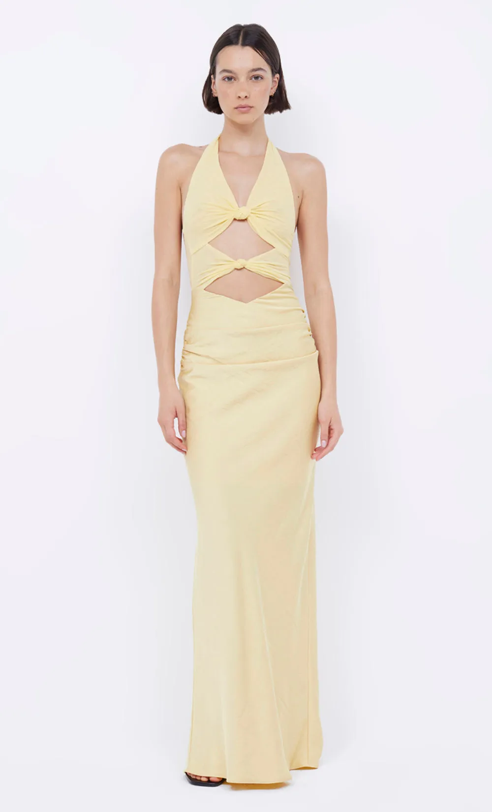 SOLARE HALTER DRESS - CITRUS