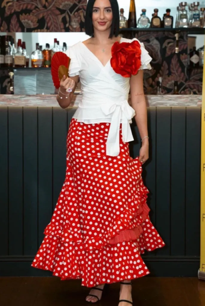 Spanish Flamenco Fiesta Skirt in Spots