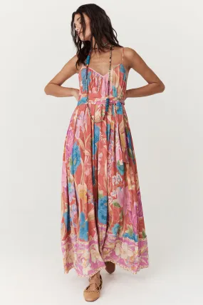 Spell - Painters Garden Strappy Maxi Dress - Crimson