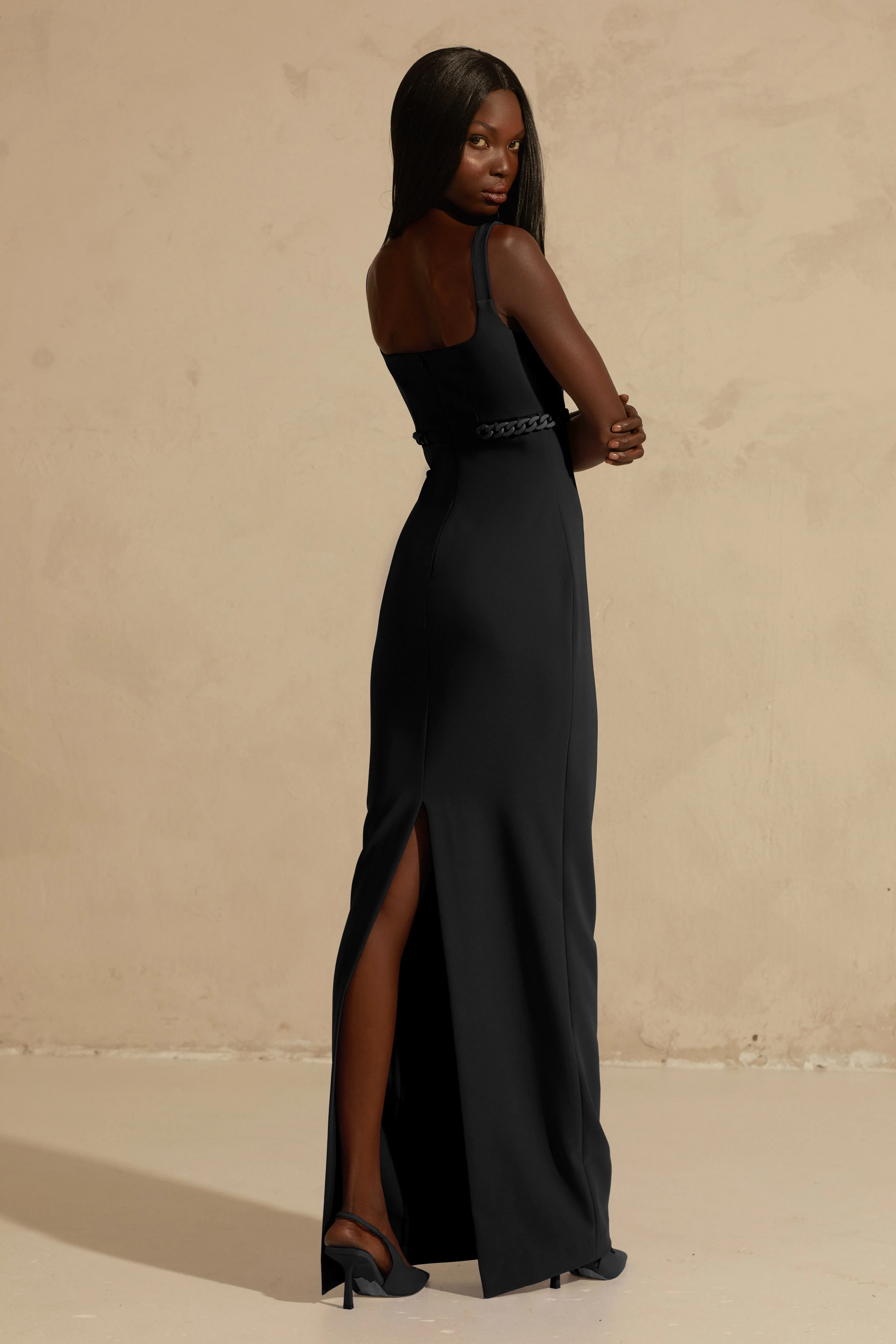 Square Neckline Maxi Dress