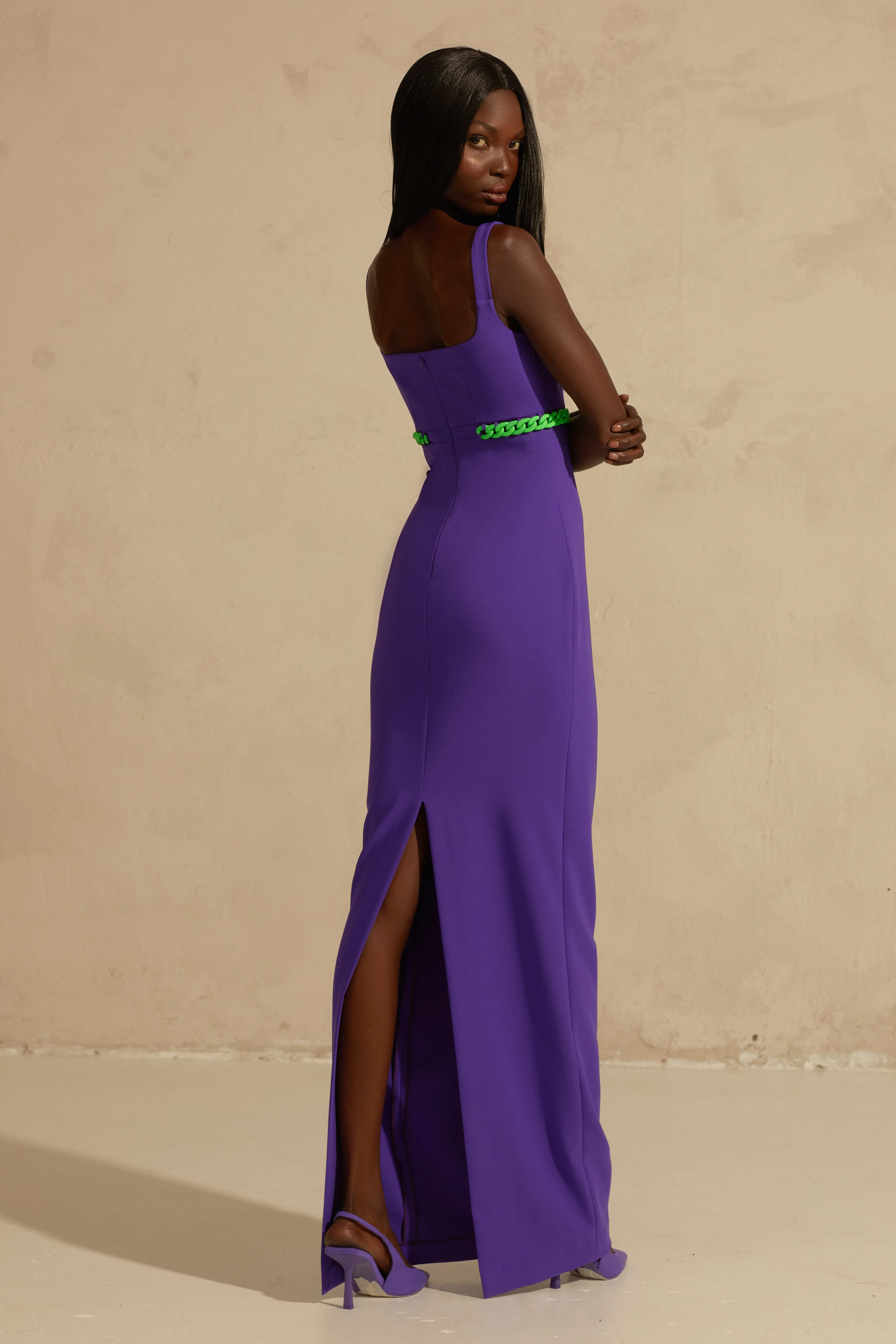 Square Neckline Maxi Dress