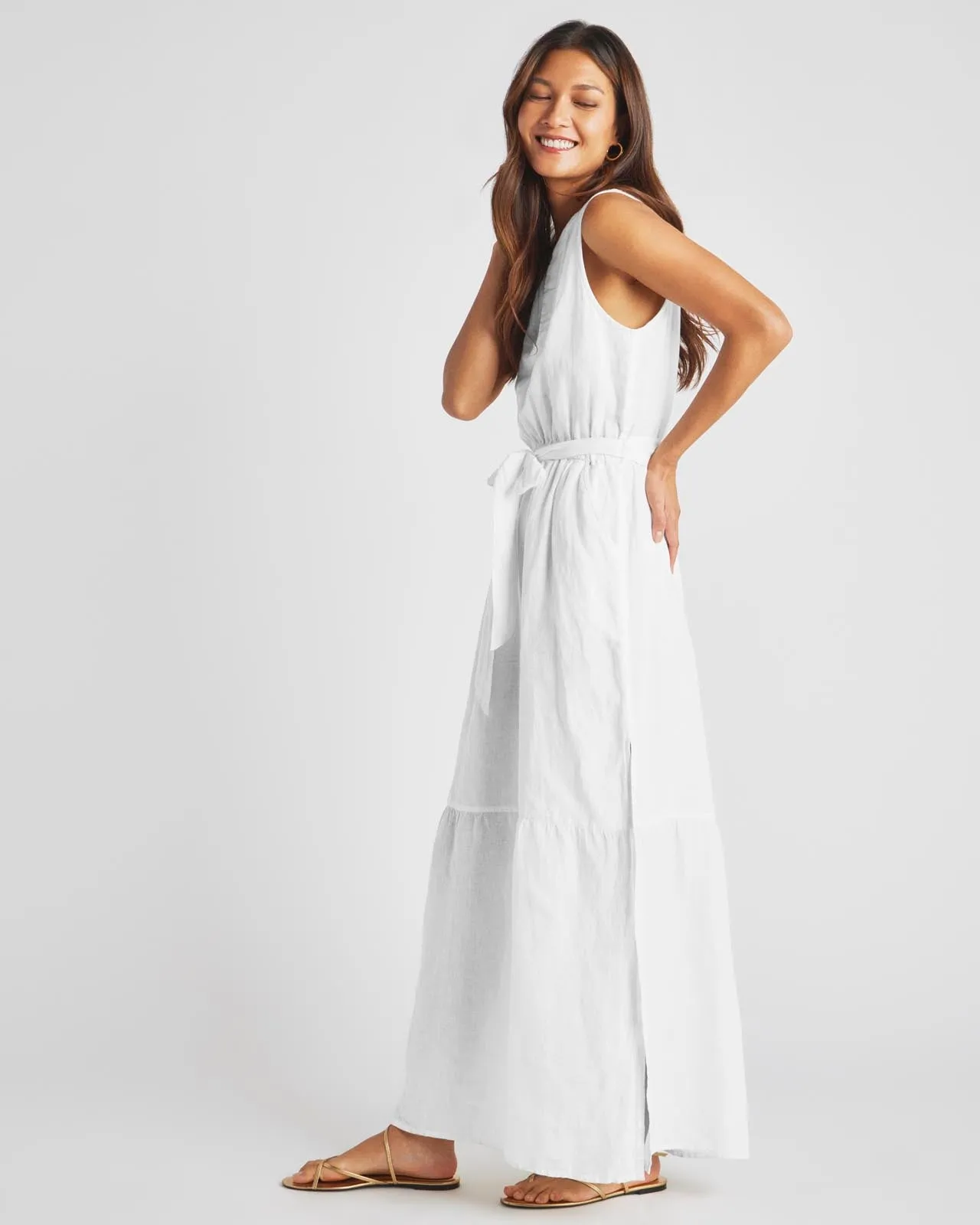 Stella Linen Maxi Dress