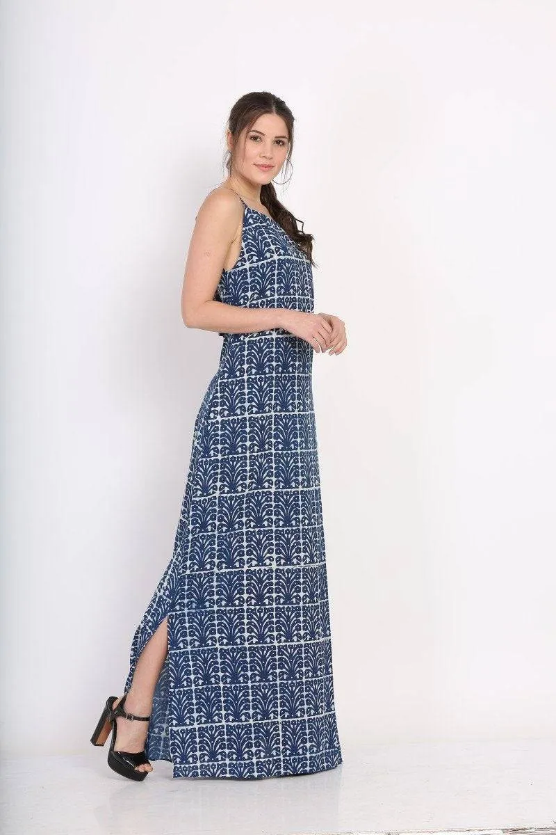 Strappy Indigo Maxi Dress