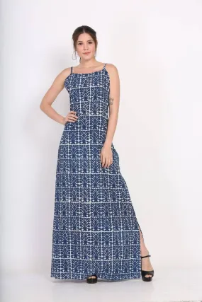 Strappy Indigo Maxi Dress