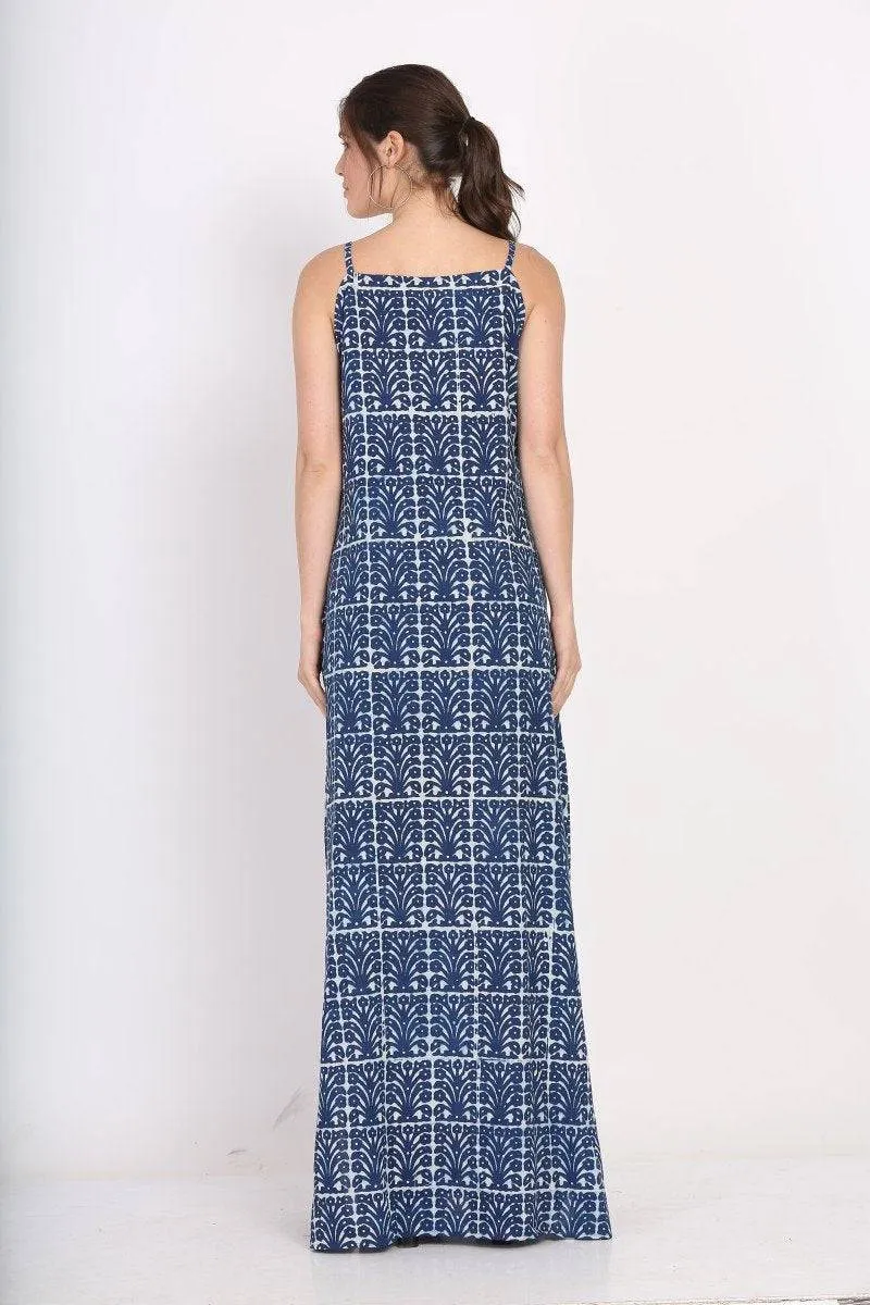 Strappy Indigo Maxi Dress