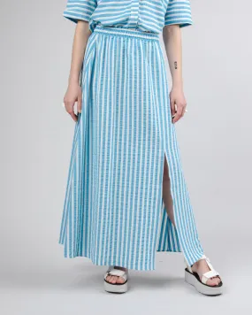 Stripes Long Skirt Blue