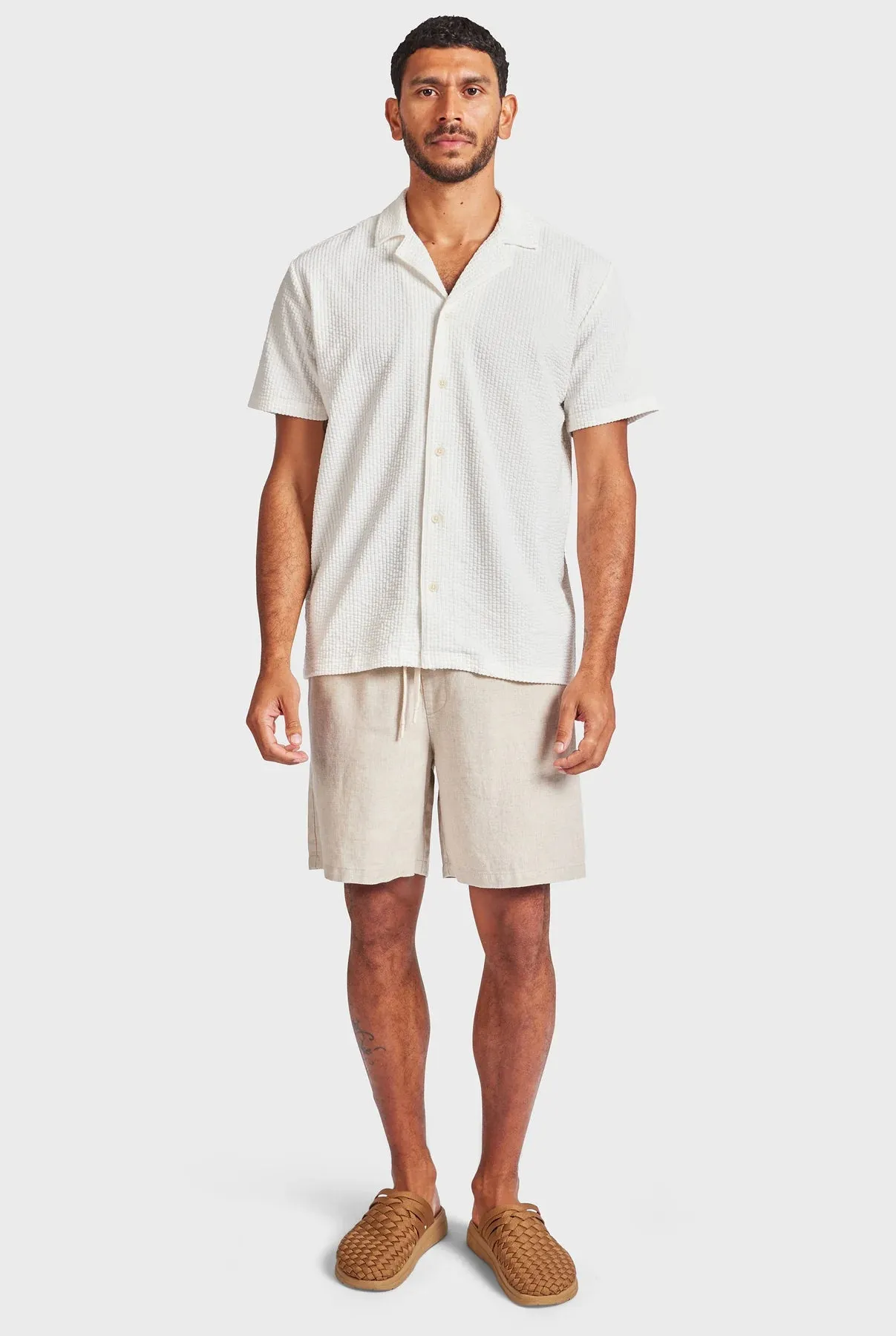 Ted Short Sleeve Shirt in White