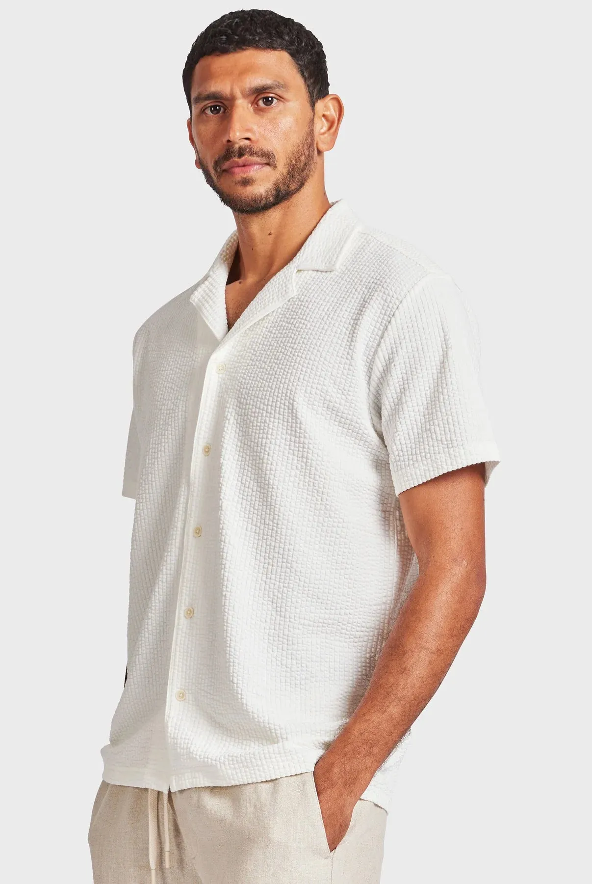 Ted Short Sleeve Shirt in White