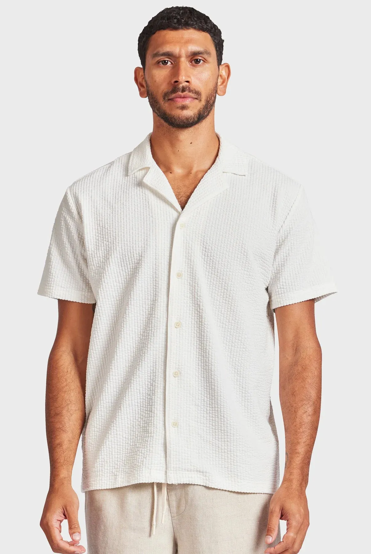 Ted Short Sleeve Shirt in White