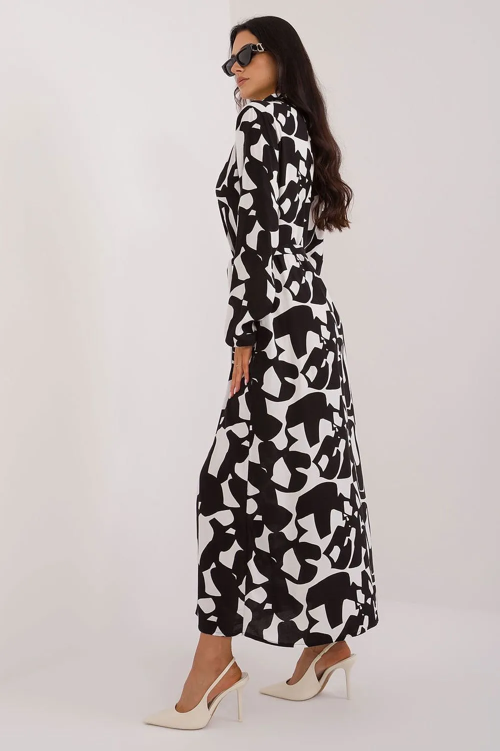 TEEK - Graphic Pocketed Long Day Dress