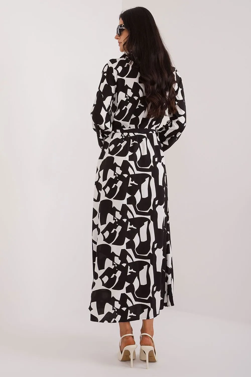 TEEK - Graphic Pocketed Long Day Dress