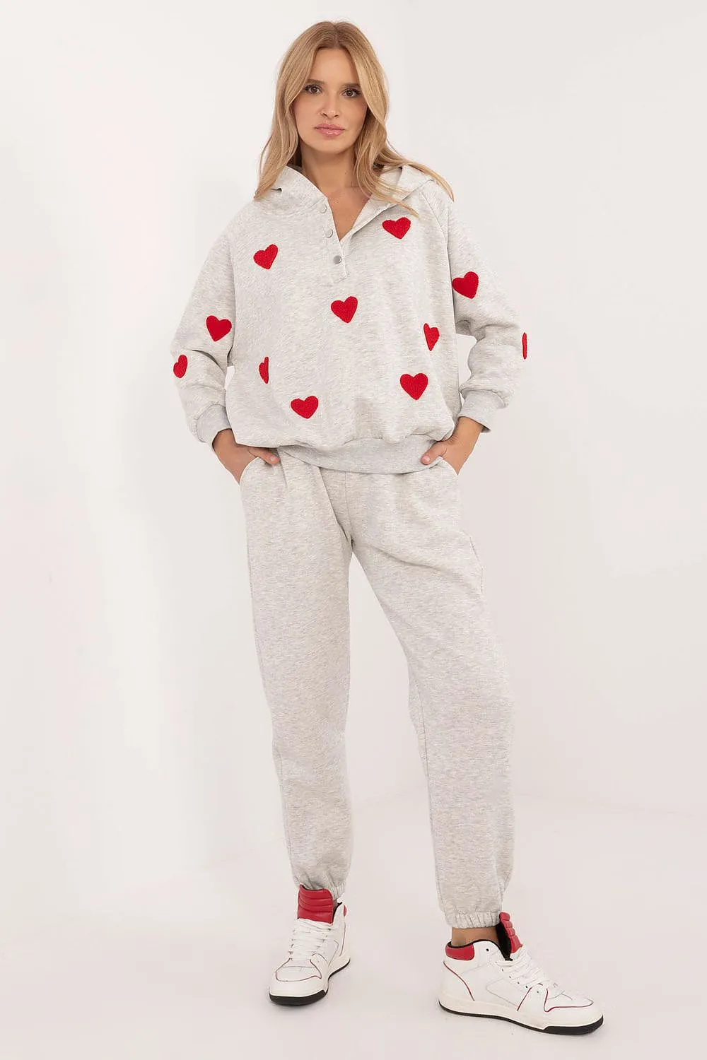 TEEK - Hooded Hearts 2pc Sweat Set