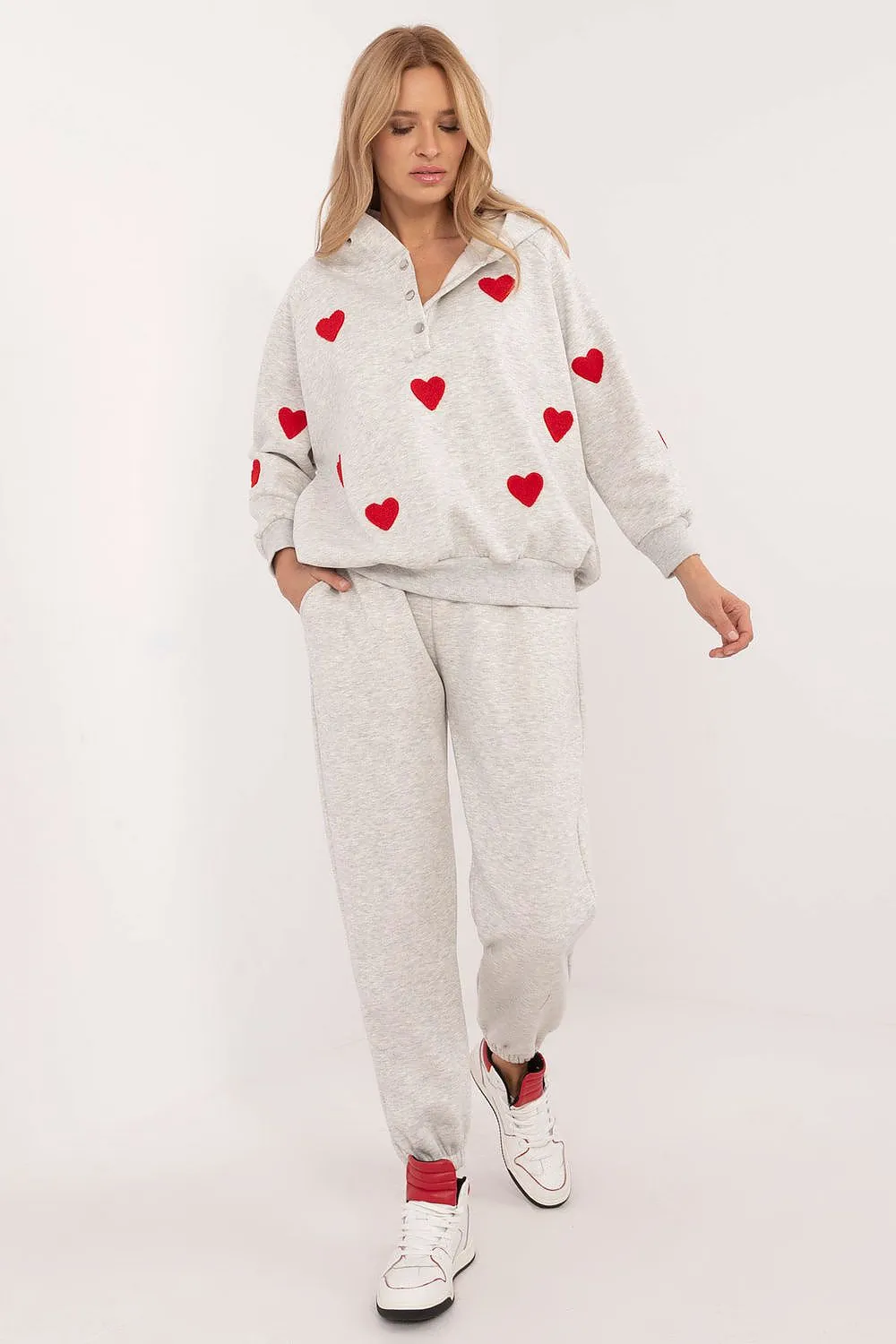 TEEK - Hooded Hearts 2pc Sweat Set