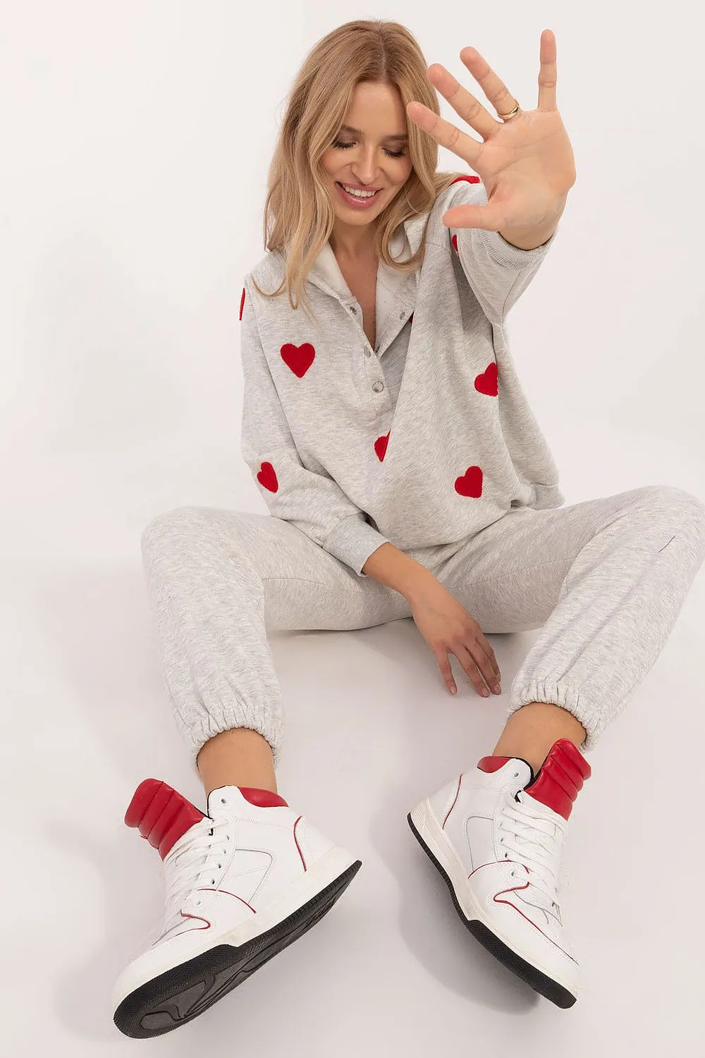 TEEK - Hooded Hearts 2pc Sweat Set