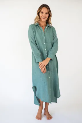 The EWA Linen Button down Kaftan Dress