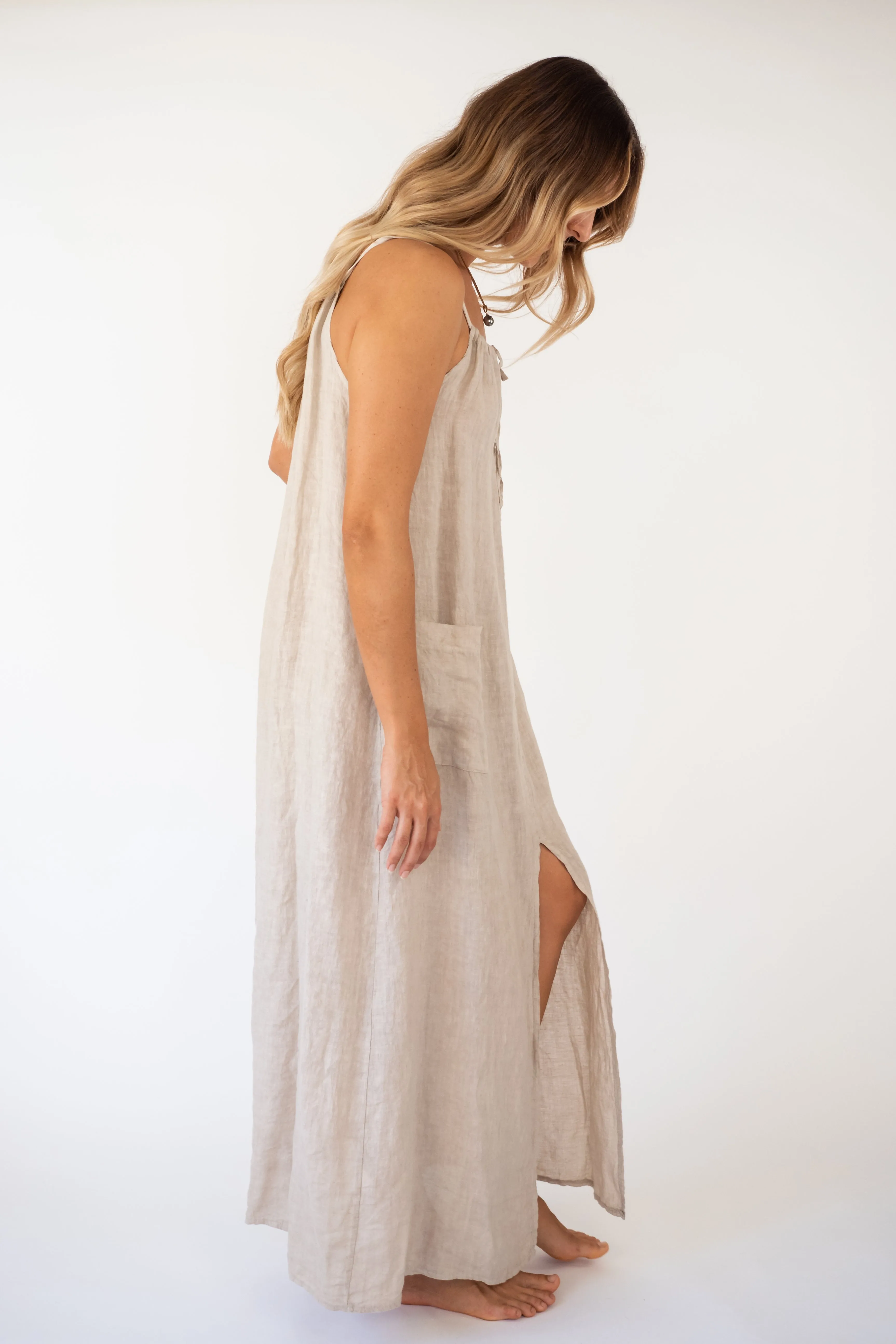 The HALIIMAILE Linen maxi dress