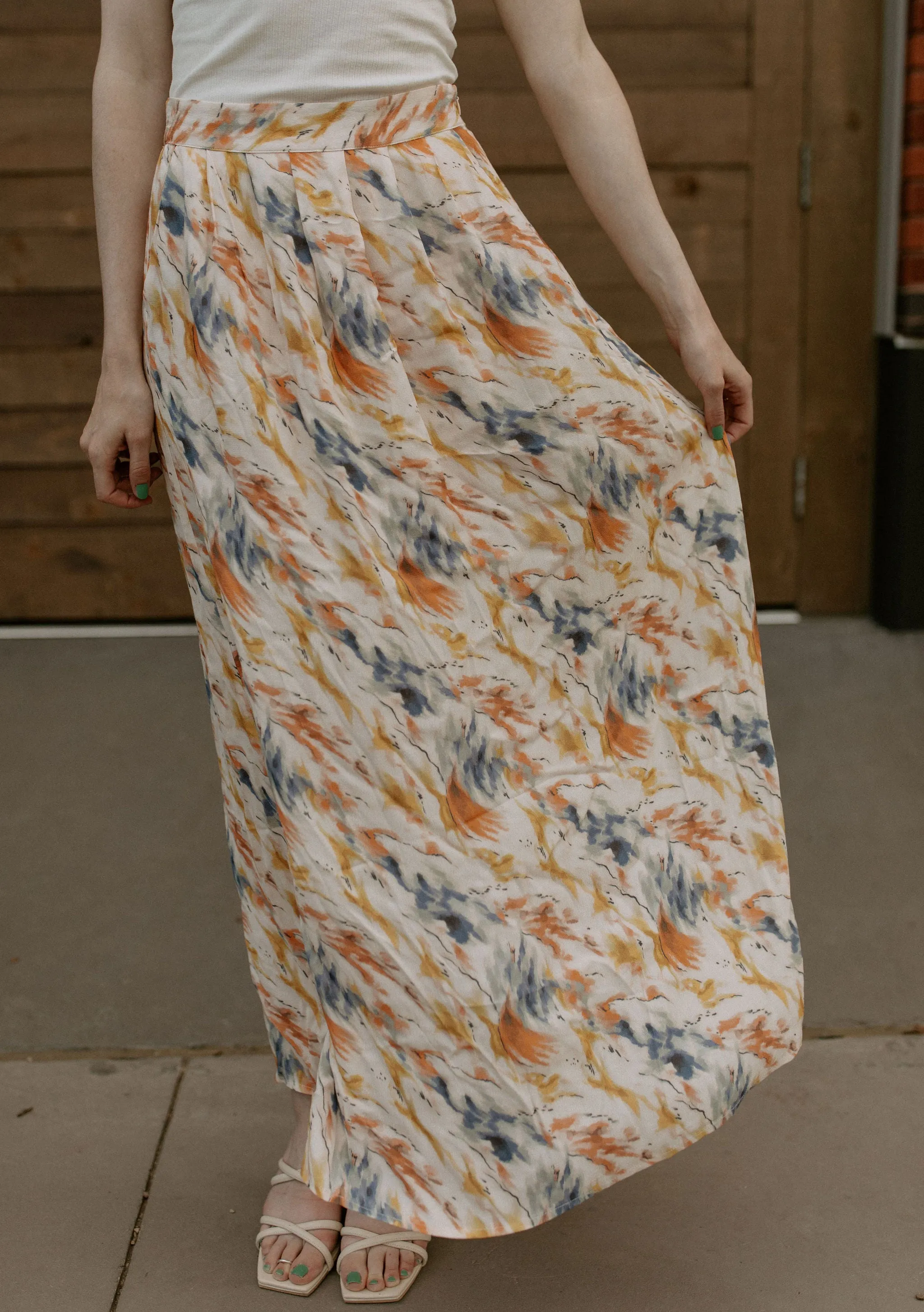 The Kasia Watercolour Maxi Skirt