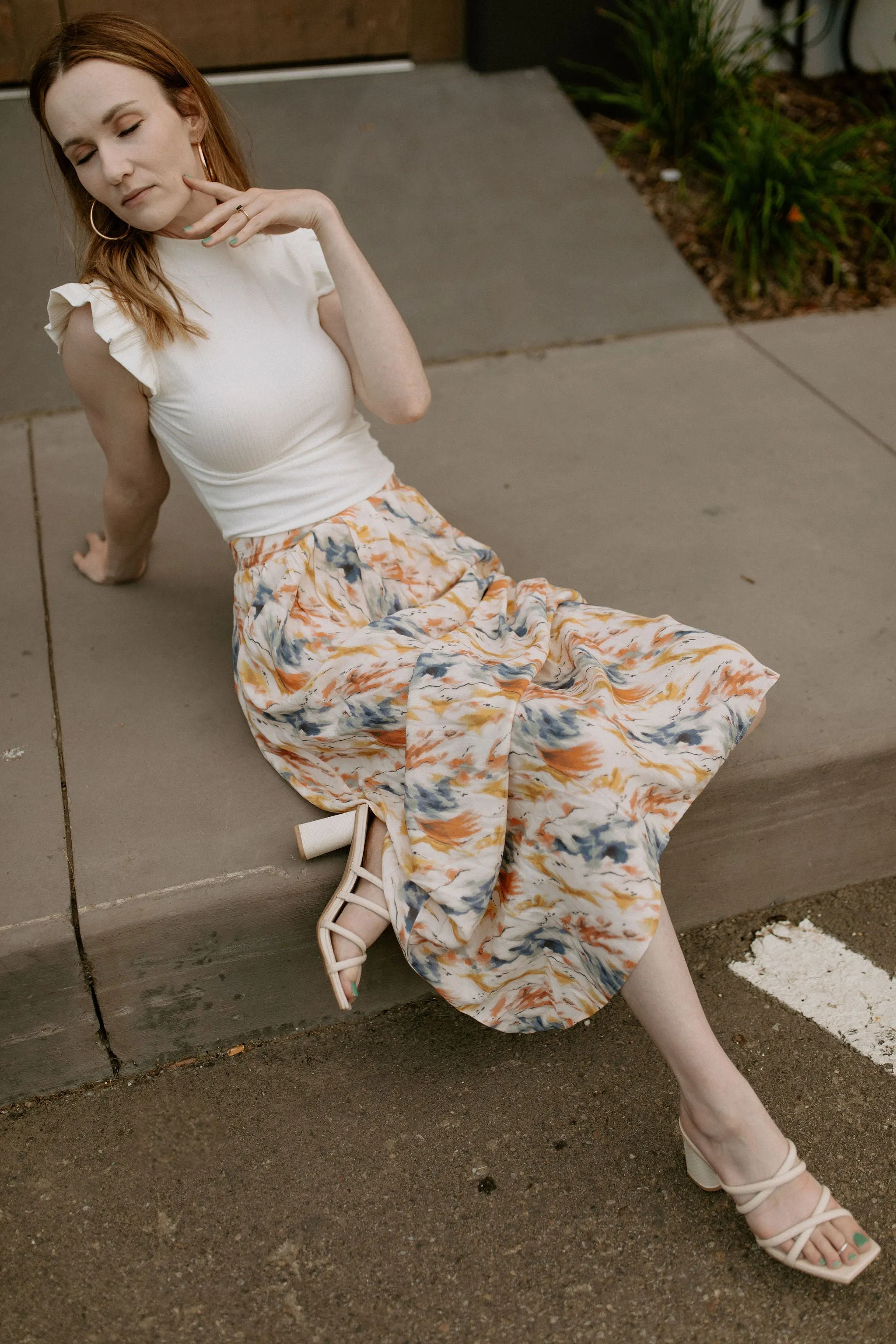 The Kasia Watercolour Maxi Skirt