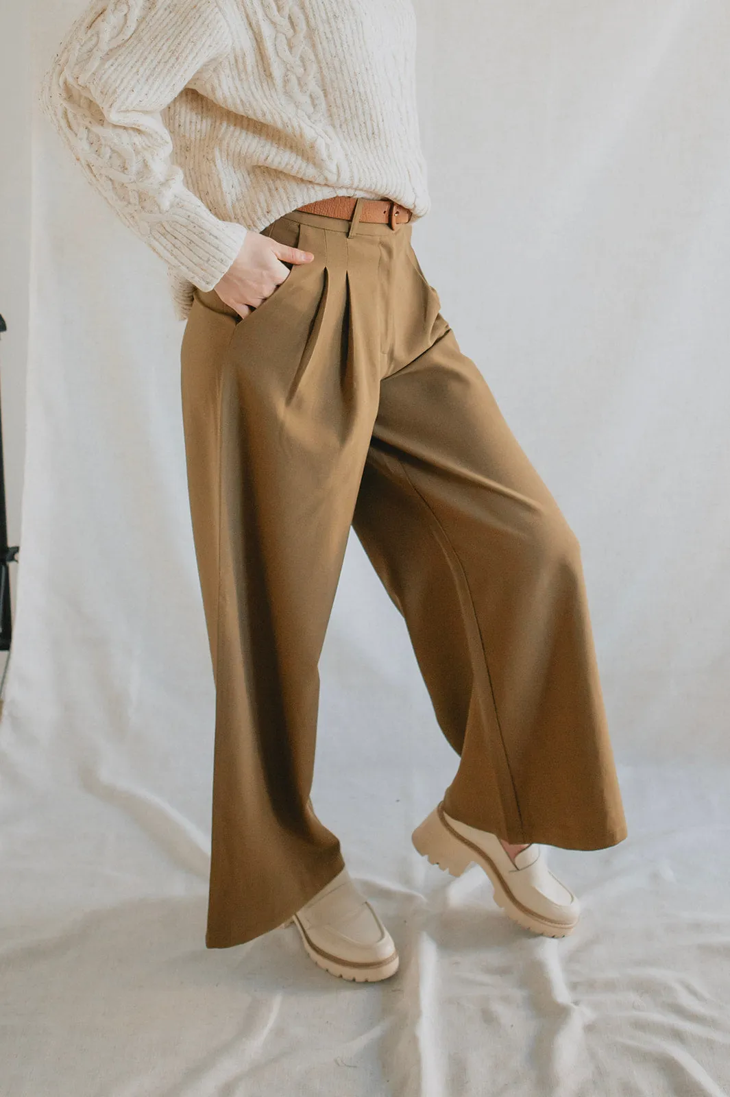 The Palazzo Trouser - Khaki