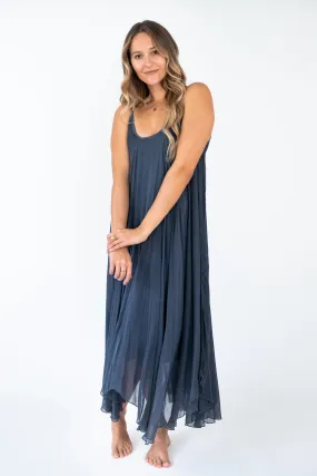 The WAILEA Silk sleeveless maxi dress