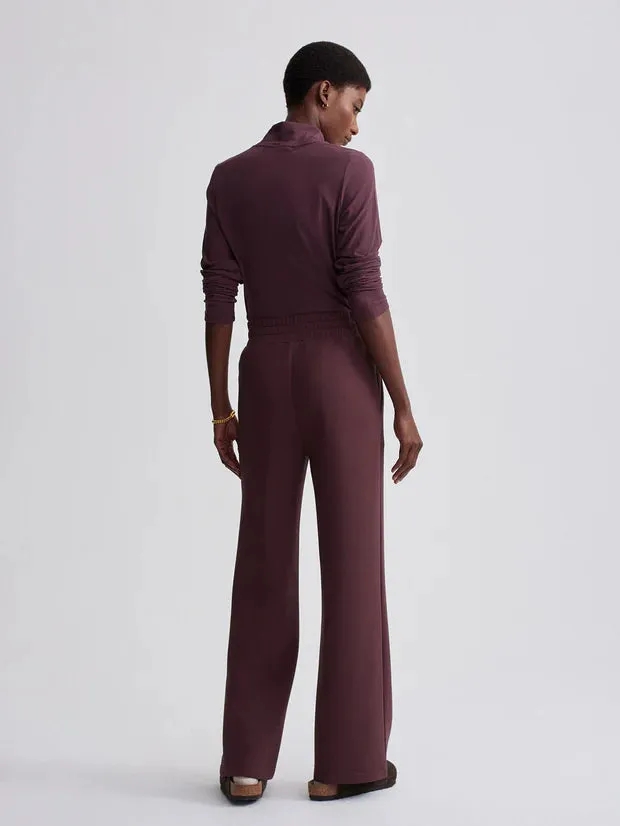 The Wide Leg Pant 30" in Deep Mahogany