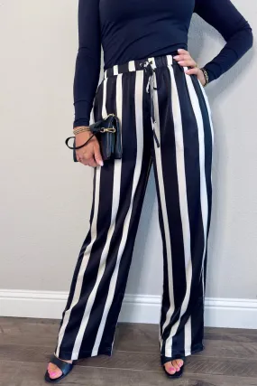 Top Model Striped Drawstring Pants