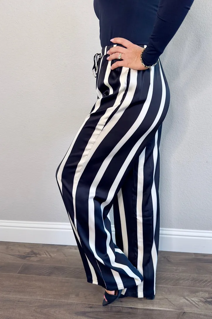 Top Model Striped Drawstring Pants