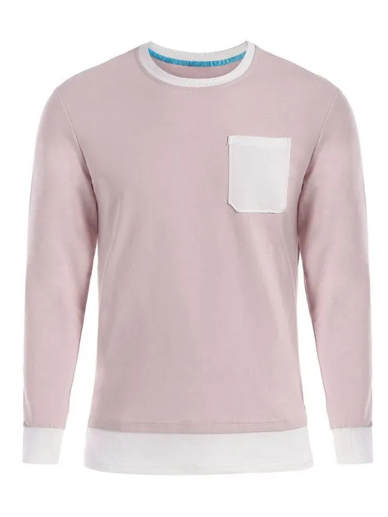 Trendy Front Pocket Long Sleeve T-shirt