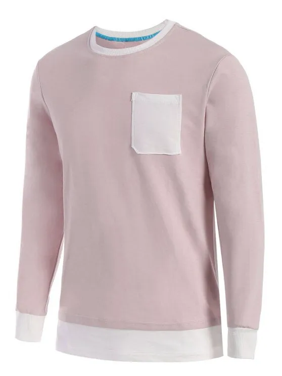 Trendy Front Pocket Long Sleeve T-shirt